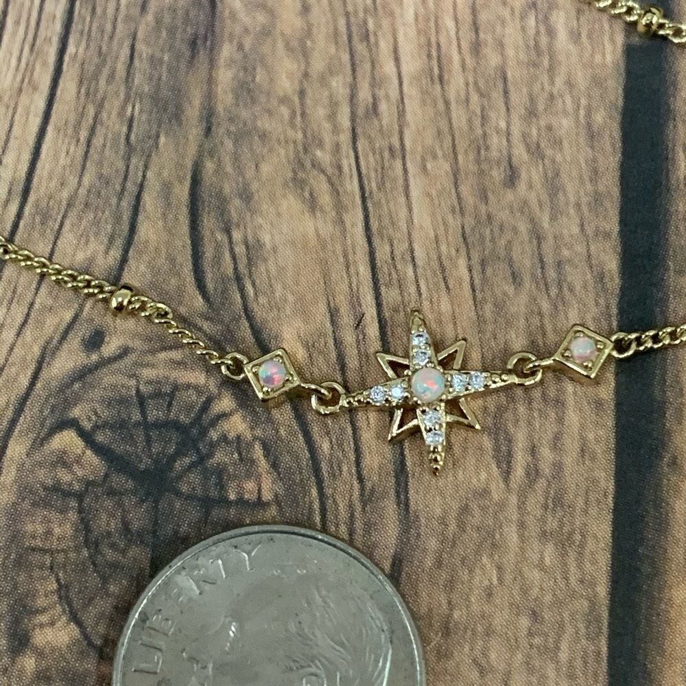 ‎PAJ Gold Opal Star Necklace